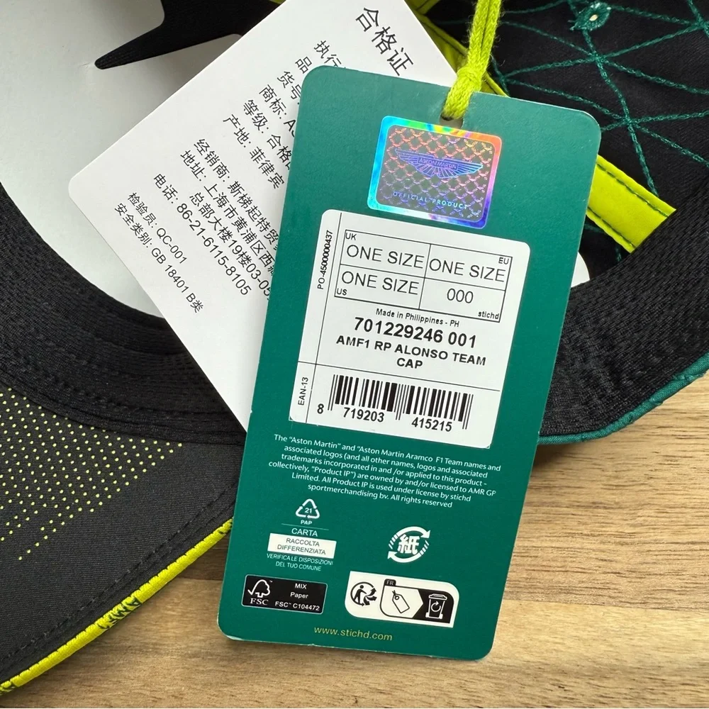 New Aston Martin Formula One Team Green Cap - Picture 5 of 6